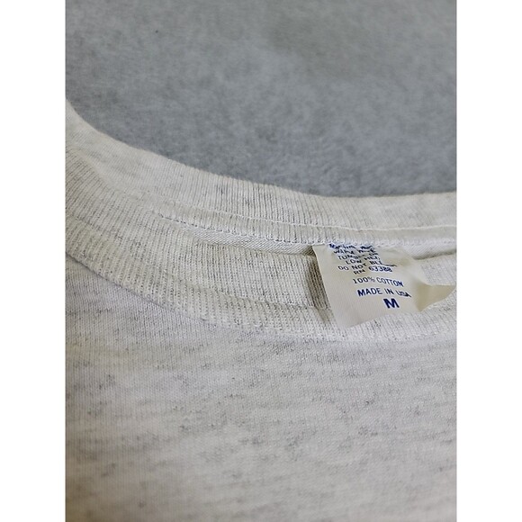 Vintage Hersey T Shirt Mens Medium White Single Stitch Spellout Logo 7 80s USA - Picture 3 of 12